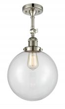 Innovations Lighting 201F-PN-G202-10 - Beacon - 1 Light - 10 inch - Polished Nickel - Adjustable Semi-Flush Mount
