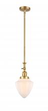 Innovations Lighting 206-SG-G661-7 - Bullet - 1 Light - 7 inch - Satin Gold - Stem Hung - Adjustable Mini Pendant