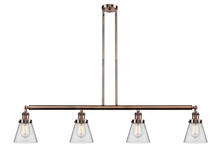 Innovations Lighting 214-AC-G62 - Cone - 4 Light - 51 inch - Antique Copper - Stem Hung - Island Light
