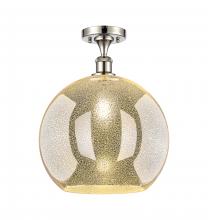 Innovations Lighting 516-1C-PN-G128-14 - Athens - 1 Light - 14 inch - Polished Nickel - Semi-Flush Mount