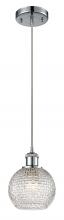Innovations Lighting 516-1P-PC-G122C-6CL - Athens - 1 Light - 6 inch - Polished Chrome - Cord hung - Mini Pendant