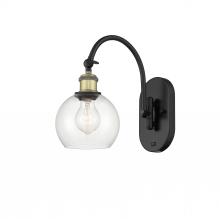 Innovations Lighting 518-1W-BAB-G122-6 - Athens - 1 Light - 6 inch - Black Antique Brass - Adjustable Swing Arm