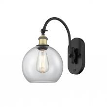 Innovations Lighting 518-1W-BAB-G122-8 - Athens - 1 Light - 8 inch - Black Antique Brass - Adjustable Swing Arm