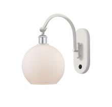 Innovations Lighting 518-1W-WPC-G121-8 - Athens - 1 Light - 8 inch - White Polished Chrome - Adjustable Swing Arm