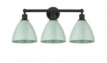 Innovations Lighting 616-3W-BK-MBD-75-SF - Plymouth - 3 Light - 26 inch - Matte Black - Bath Vanity Light