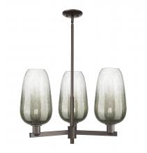 Innovations Lighting 716-3CR-OB-G484-7SL - Brookhaven Flute - 3 Light - 18 inch - Oil Rubbed Bronze - Flush Mount