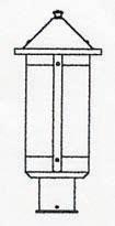 Arroyo Craftsman BP-7LOF-BZ - 7" berkeley long body post mount