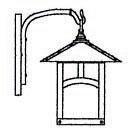 Arroyo Craftsman EB-9ERM-RC - 9" evergreen wall mount without overlay (empty)