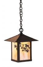 Arroyo Craftsman EH-9PFCS-RC - 9" evergreen pendant with pine needle filigree