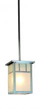 Arroyo Craftsman HSH-4LATN-BK - 4" huntington stem hung pendant with classic arch overlay