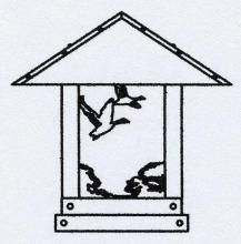Arroyo Craftsman TRC-16GSCS-VP - 16" timber ridge column mount with goose filigree
