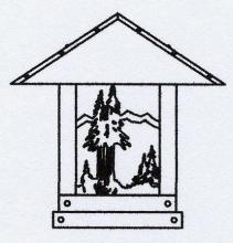 Arroyo Craftsman TRC-16MNOF-P - 16" timber ridge column mount with mountain filigree