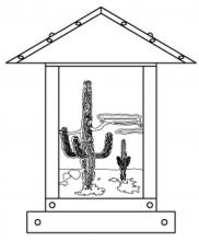 Arroyo Craftsman TRC-9CTCR-RC - 9" timber ridge column mount with cactus filigree