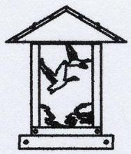 Arroyo Craftsman TRC-9GSCR-BZ - 9" timber ridge column mount with goose filigree