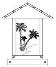 Arroyo Craftsman TRC-9PTF-RC - 9" timber ridge column mount with palm tree filigree