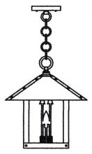 Arroyo Craftsman TRH-12AROF-BZ - 12" timber ridge pendant with arrow filigree