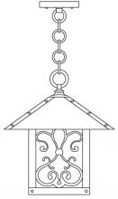Arroyo Craftsman TRH-12ASF-P - 12" timber ridge pendant with ashbury  filigree