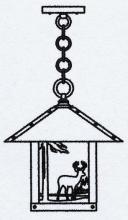 Arroyo Craftsman TRH-12DROF-BZ - 12" timber ridge pendant with deer filigree