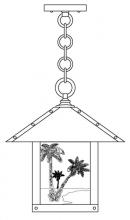 Arroyo Craftsman TRH-12PTM-BZ - 12" timber ridge pendant with palm tree  filigree