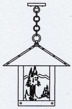 Arroyo Craftsman TRH-16MNCR-VP - 16" timber ridge pendant with mountain filigree