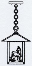 Arroyo Craftsman TRH-9HSRM-RC - 9" timber ridge pendant with horse filigree