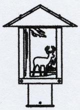 Arroyo Craftsman TRP-9DRWO-RC - 9" timber ridge post mount with deer filigree